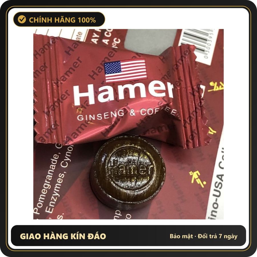 (Che Tên) 1 Viên Kẹo Sâm Hamer Mỹ, Cực Mạnh, Tác Dụng Cực Nhanh, Cương Cứng Liên Tục Cả Ngày,Hàng Chính Hãng USA Cao Cấp Bảo Đảm