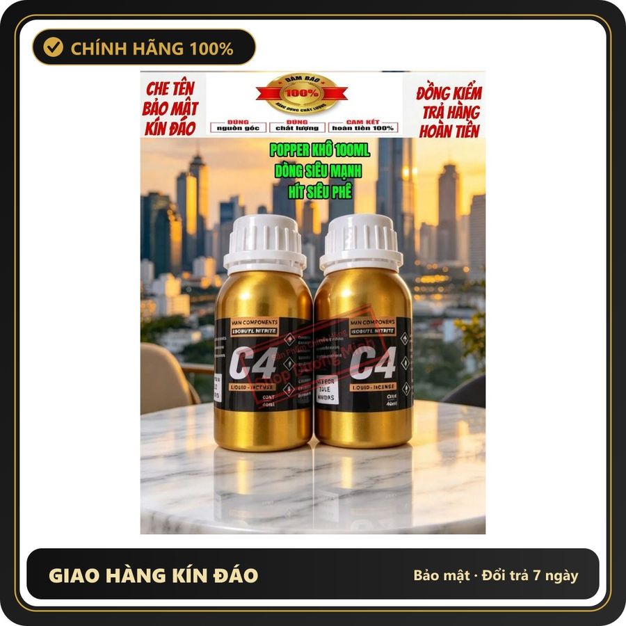 (Che Tên) ( Hàng Chính Hãng USA Real ) Popper 100ml Hàng Chính Hãng, Cực Mạnh Phê Lâu, Tác Dụng Nhanh Chóng, Hít Là Phê Ngay Bảo Mật Tuyệt Đối
