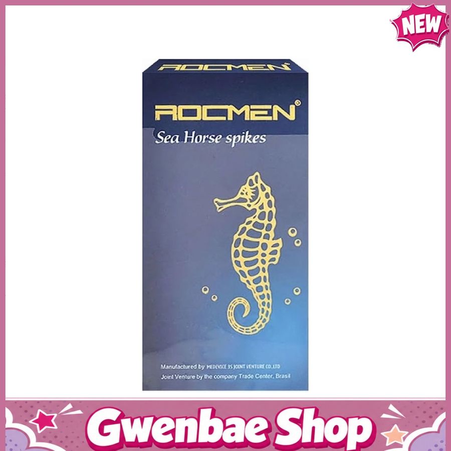 Bao cao su Rocmen Sea Horse Spikes - Kéo dài thời gian - Hộp 10 cái - Gwen Shop Chính Hãng