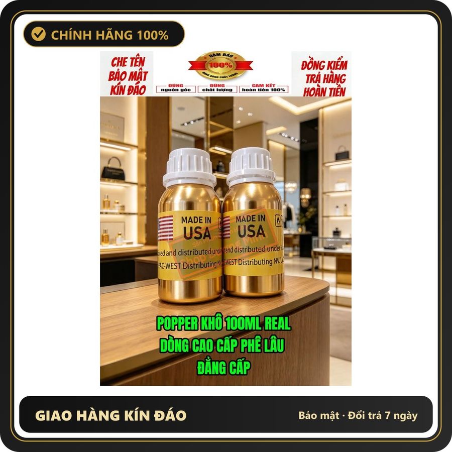 (Che Tên) ( Real USA) Popper khô 100ml, Dòng Cao Cấp, Tác Dụng Nhanh, Hít Là Phê Ngay, Không Tác Dụng Phụ, An Toàn Cho Sức Khoẽ - Hàng Mới Về