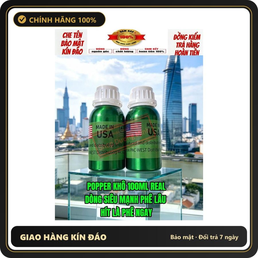 (Che Tên) ( Real USA) Sale Popper Khô 100ml, Hàng Chính Hãng Cực Mạnh, Tác Dụng Nhanh Chóng, Hít Là Phê Ngay, Cam Kết Chất Lượng Hỗ Trợ 24/7