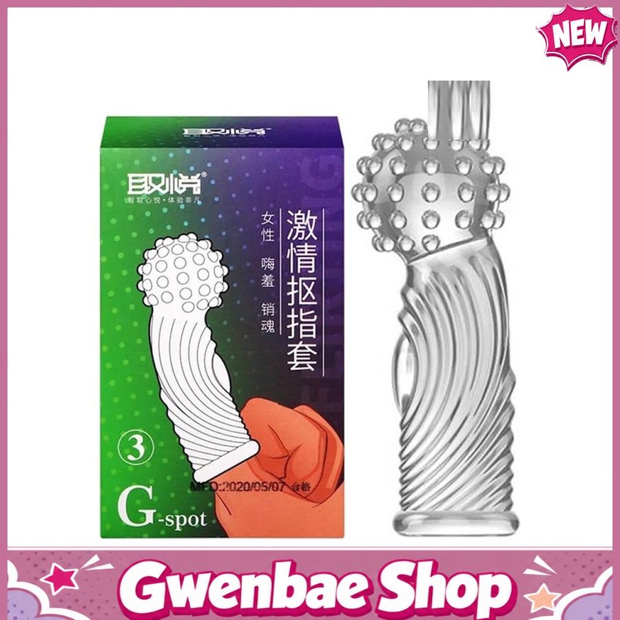 Bao cao su ngón tay Aichao G-spot 3 - Gai nổi lớn - Hộp 1 cái - Gwen Shop Chính Hãng