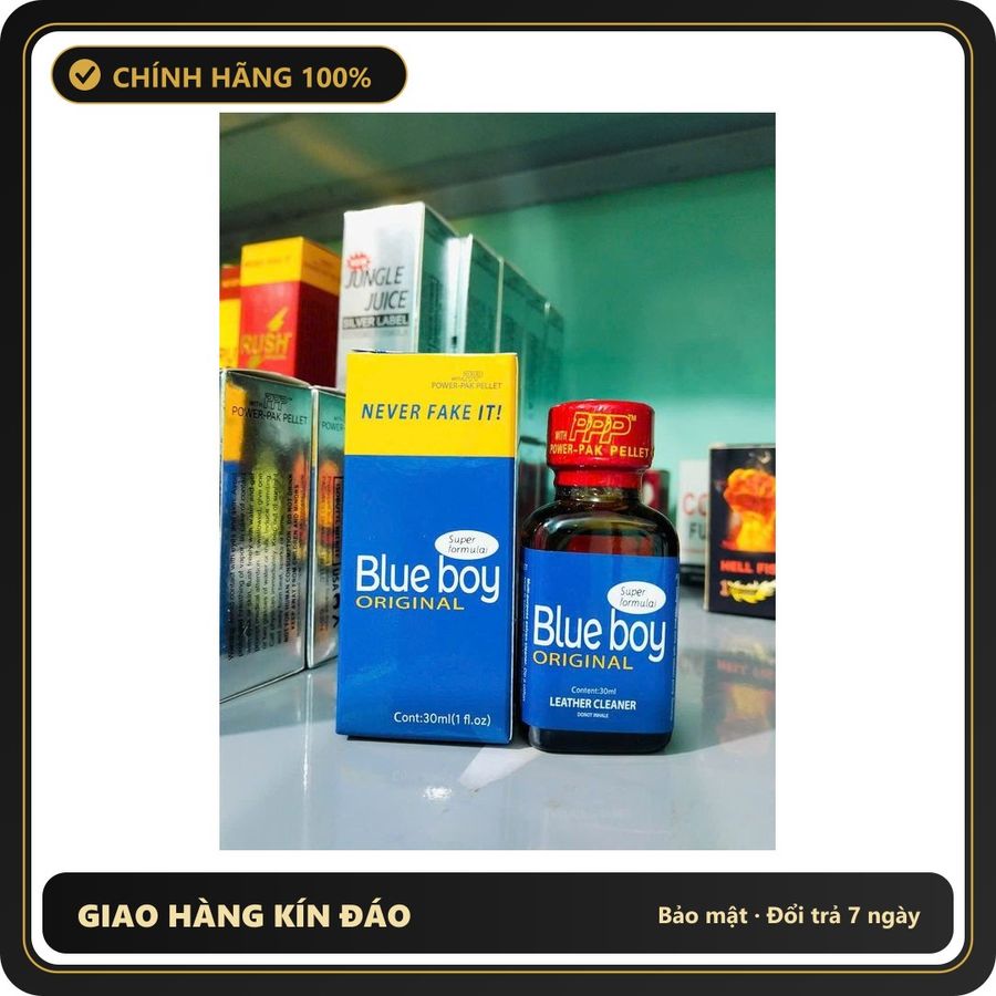 (Che Tên) ( Dòng Mạnh) Chai Hít Popper 30ml USA, Hàng Nhập Khẩu, Phê Tận Mây Xanh Hộp Trắng Kín