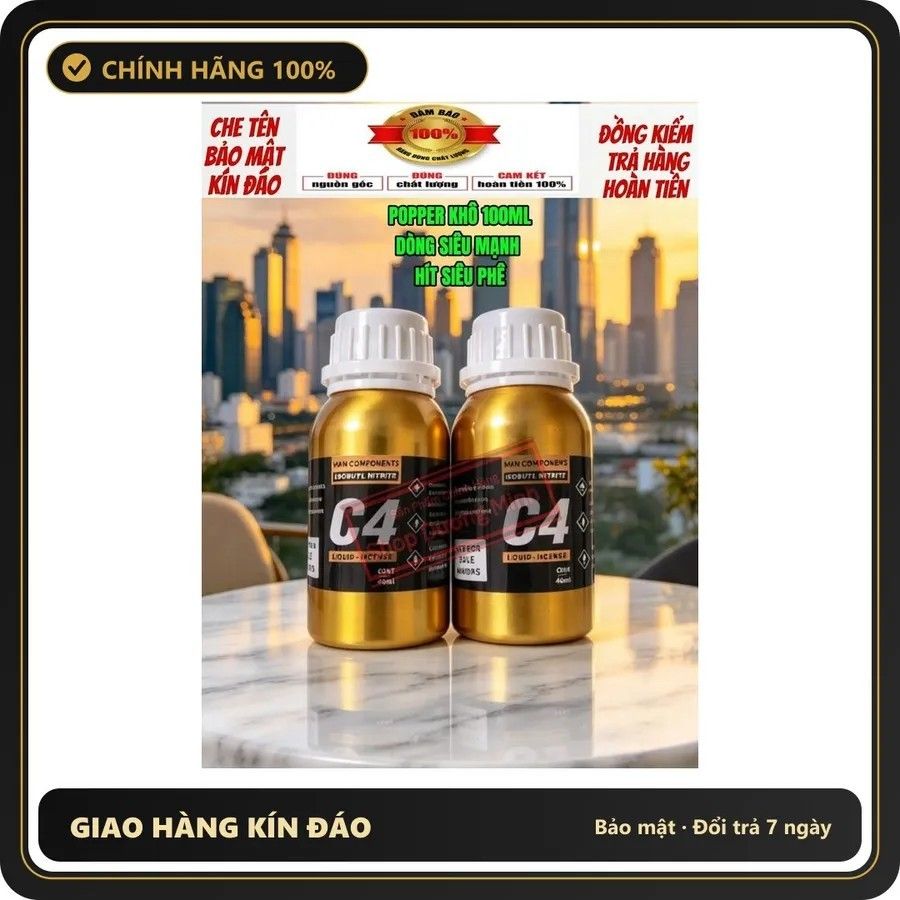 (Che Tên) ( Hàng Chính Hãng USA Real ) Popper 100ml Hàng Chính Hãng, Cực Mạnh Phê Lâu, Tác Dụng Nhanh Chóng, Hít Là Phê Ngay Bảo Mật Tuyệt Đối