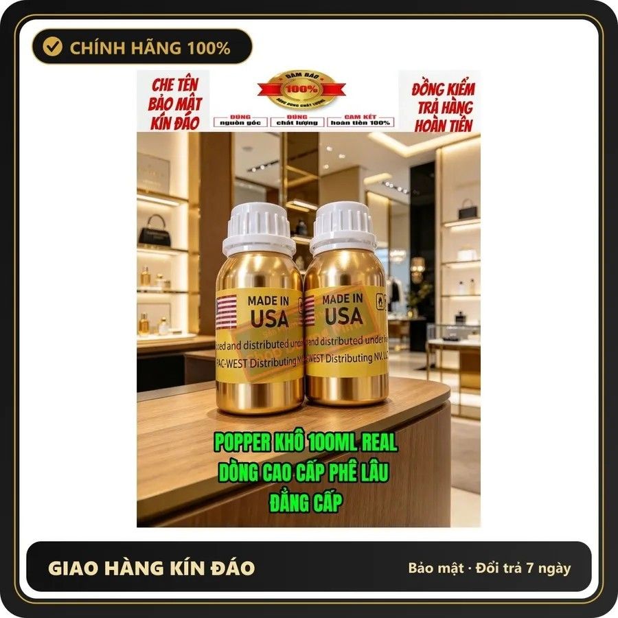 (Che Tên) ( Real USA) Popper khô 100ml, Dòng Cao Cấp, Tác Dụng Nhanh, Hít Là Phê Ngay, Không Tác Dụng Phụ, An Toàn Cho Sức Khoẽ - Hàng Mới Về
