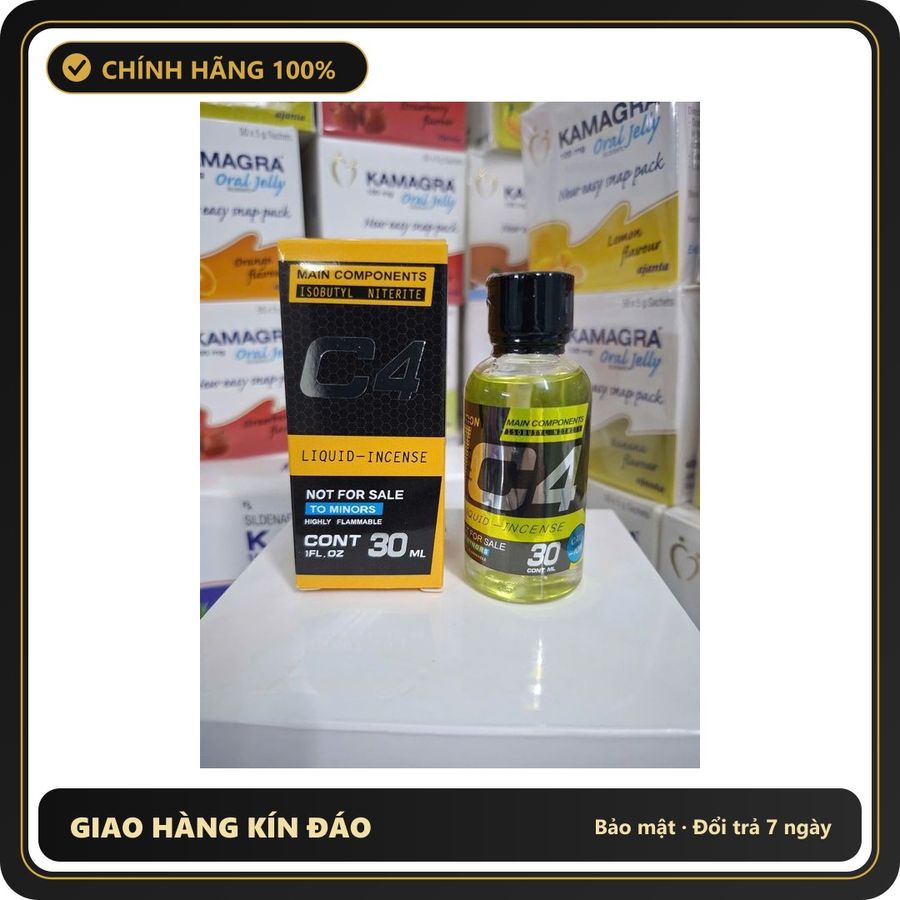 (Che Tên) ( Nhà Thuốc Sức Khoẽ.Com) Popper C4 30ml USA, Hàng Cao Cấp, Mùi Dịu, Dễ Hít,Phê Lâu,Giá Ưu Đãi - Hàng Mới Về
