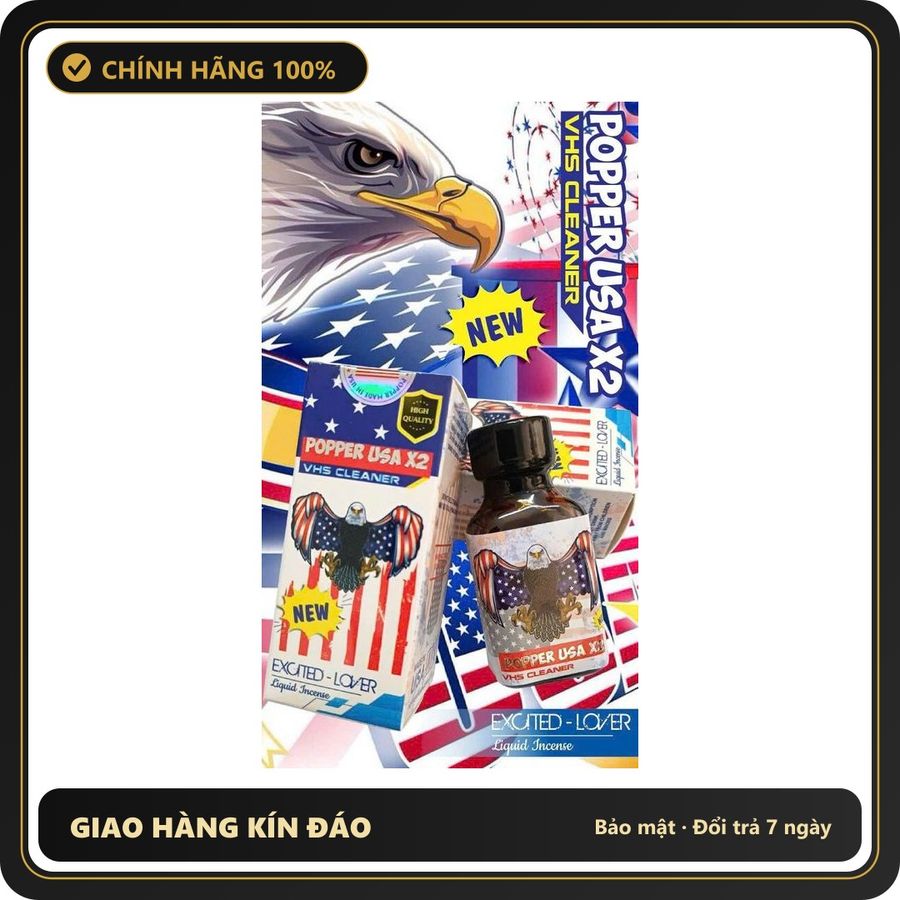 (Che Tên) ( ) Popper 30ml USA Hàng Nhập Khẩu Chính Hãng,Siêu Mạnh, Tác Dụng Nhanh Chóng, Hít Là Phê Ngay Giao Nhanh Toàn Quốc