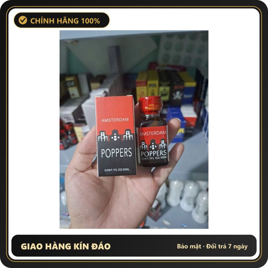 (Che Tên) ( ) Popper 30ml USA Hàng Nhập Khẩu, Giúp Hỗ Trợ Tăng Cường Sinh Lý Cho Nam Nữ, Tác Dụng Nhanh Chóng, Hít Là Phê Ngay Hộp Trắng Kín