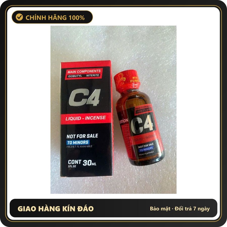 (Che Tên) ( ) Popper Real C4 30ml, Dòng Cao Cấp Cực Mạnh Cao Cấp Bảo Đảm