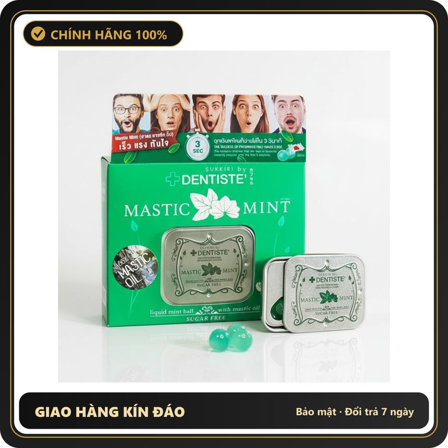 (Che Tên) Kẹo Ngậm Mastic Mint Thơm Mát Nhỏ Gọn Tiện Lợi Sale Sốc Chuẩn Auth