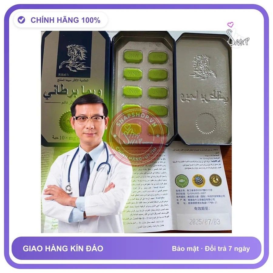 ( Cam Kết Chính Hãng 100%) Ngựa Thái Hộp 10 Viên, Ko Tác Dụng Bù Tiền Gấp Đôi 