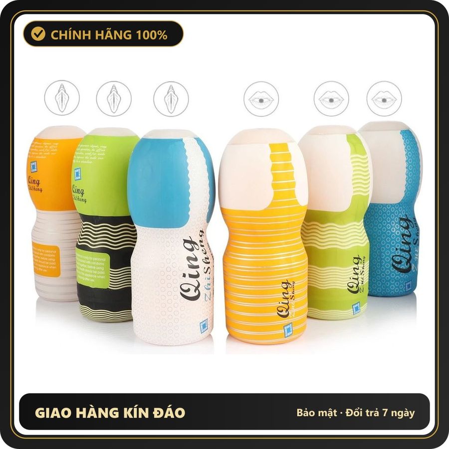 (Che Tên) Cốc Qing ZheSheng cho nam giới tặng kèm bao cao su và bôi trơn - Hàng Mới Về