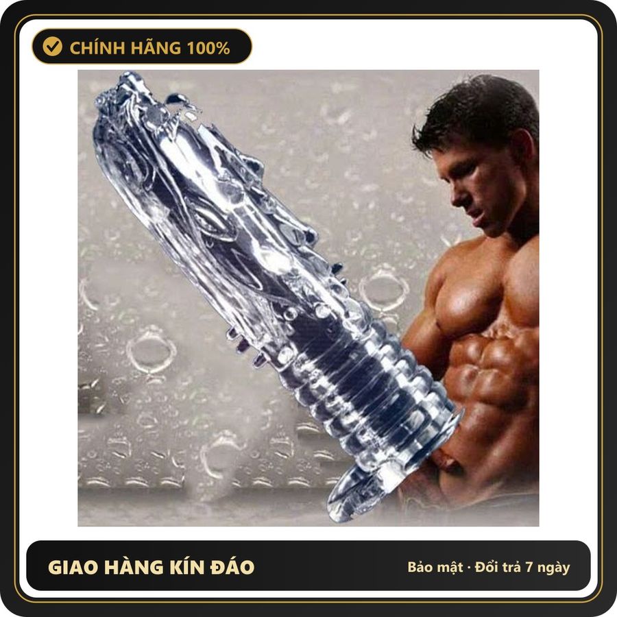 (Che Tên) BAO cao su ĐÔN DÊN ĐẦU RỒNG TRONG SUỐT – TĂNG CẢM GIÁC Giao Nhanh Toàn Quốc