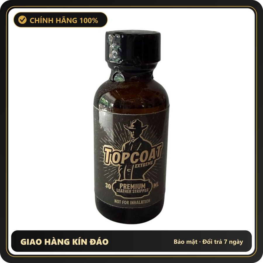 (Che Tên) Poppers Mỹ Topcoat 30ml Giao Nhanh Toàn Quốc - chai 30ml, hàng chuẩn nhập khẩu, nắp kín không bay hơi