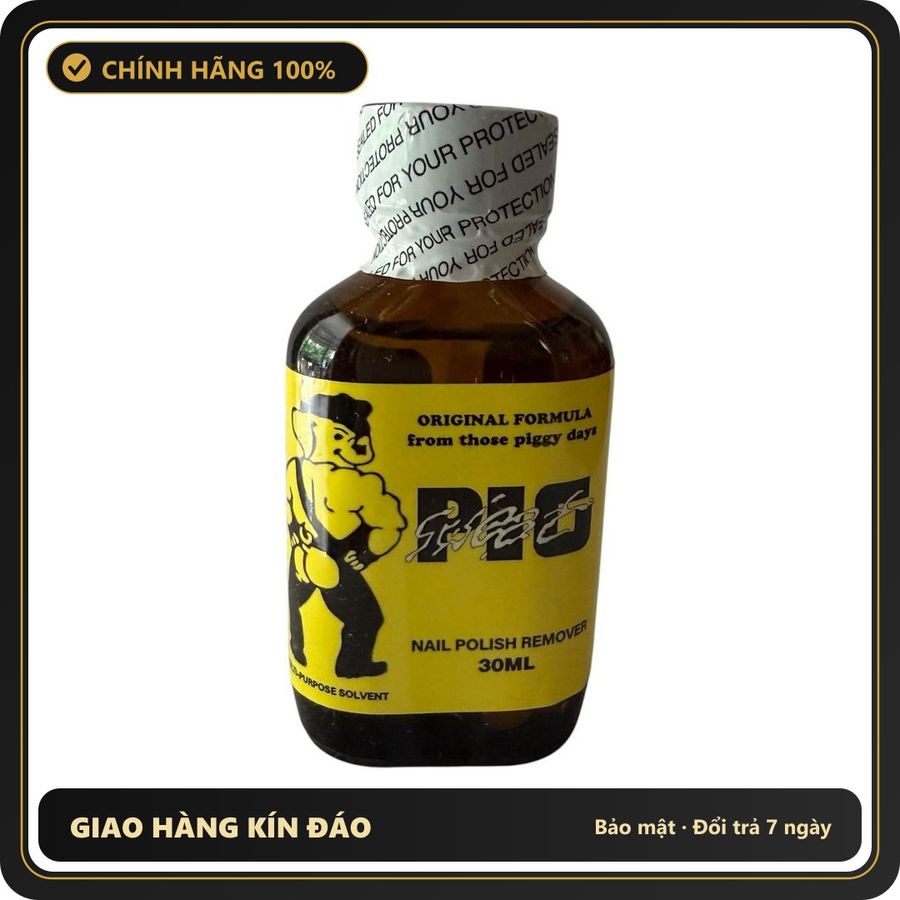 (Che Tên) Poppers Mỹ Pig Sweat 30ml Hỗ Trợ 24/7 - chai 30ml, hương dịu không nồng, hàng chuẩn nhập khẩu
