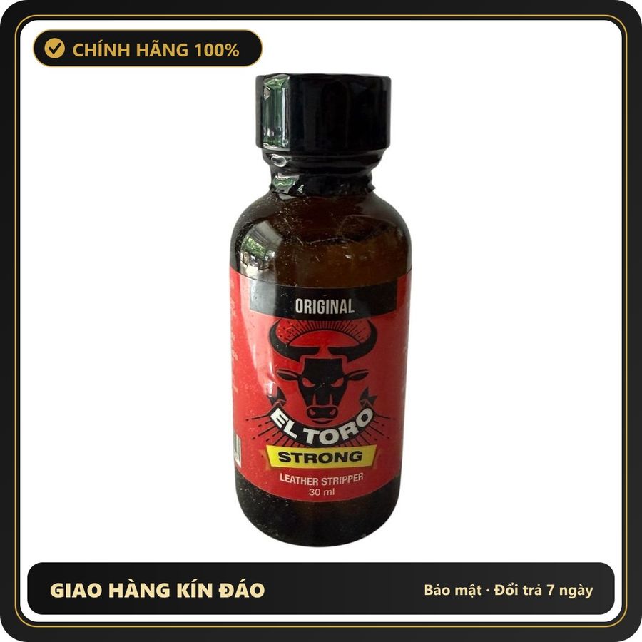 (Che Tên) Poppers Mỹ EL Toro Original 30ml - Leather Stripper Chuẩn Auth
