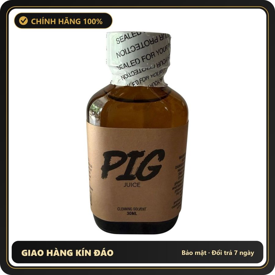 (Che Tên) Poppers Mỹ Pig Tan Label 30ml - Hàng Mới Về - chai 30ml, hương dịu không nồng, hàng chuẩn nhập khẩu