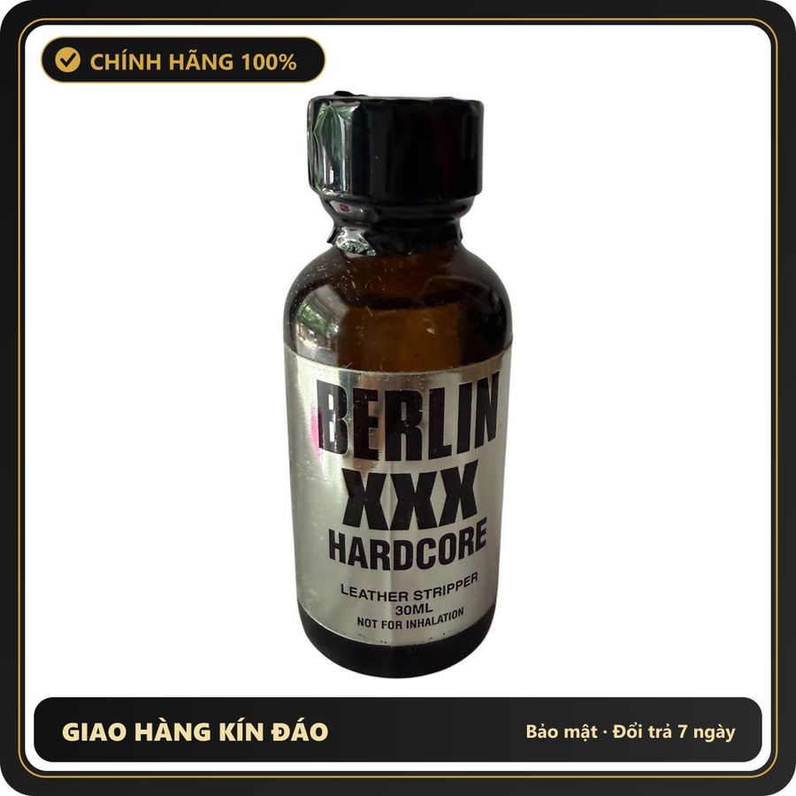 (Che Tên) Poppers Mỹ BERLIN XXX HARDCORE 30ml - Leather Stripper Giao Nhanh Toàn Quốc