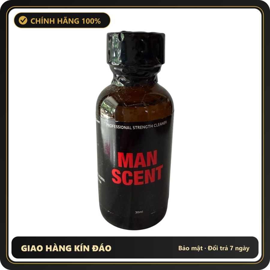 (Che Tên) Poppers Mỹ Man Scent 30ml - Leather Stripper Hộp Trắng Kín