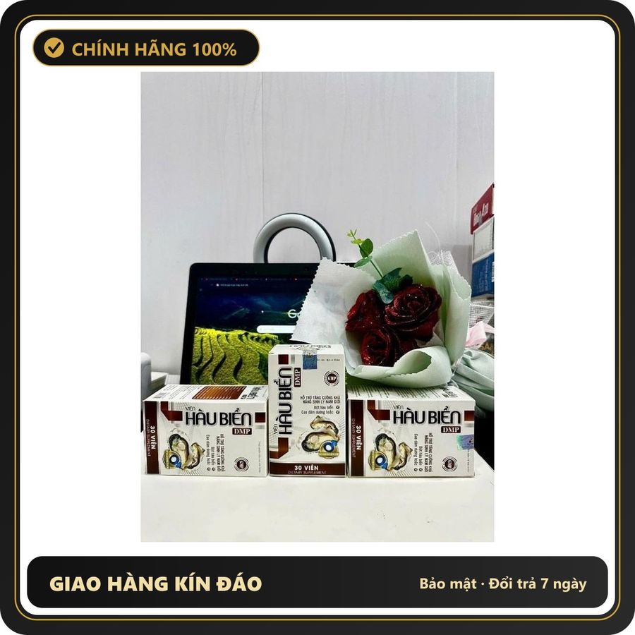 (Che Tên) Viên Bổ Thận HÀU BIỂN DMP - giúp Bổ thận nam,tráng dương,tăng cường chức năng sinh lý nam giới - Hộp 30 viên Cao Cấp Bảo Đảm