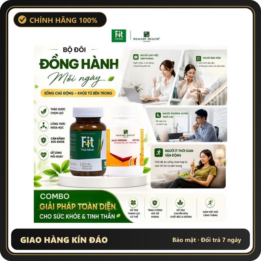 (Che Tên) COMBO Maxi Organ Fat & Fit Thái Minh - Hỗ Trợ Sức Khỏe Vẻ Đẹp Cơ Thể Và Hỗ Trợ Cải Thiện Vóc Dáng Giao Nhanh Toàn Quốc
