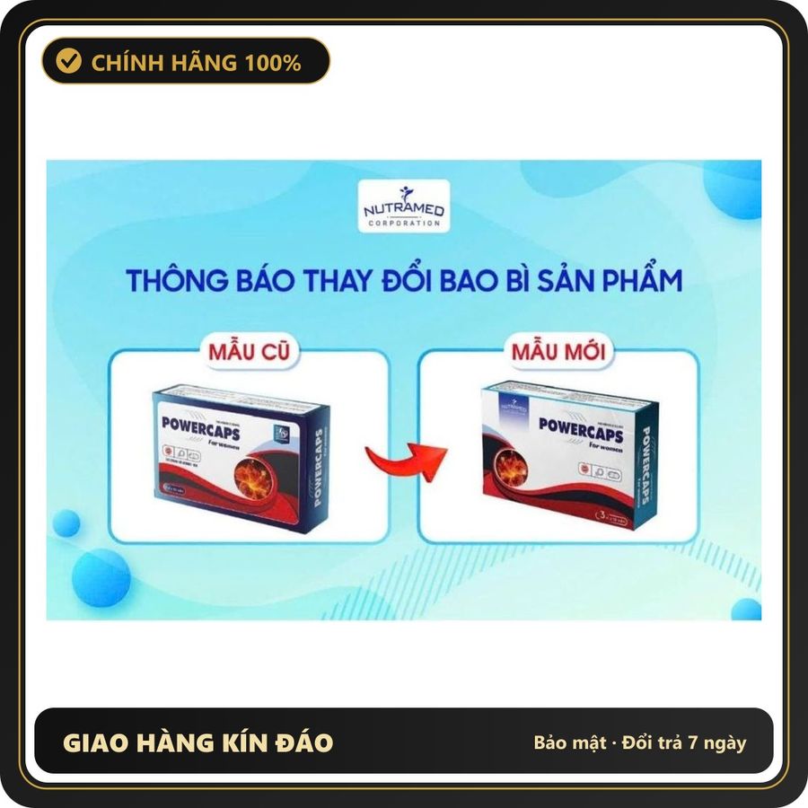 (Che Tên) Viên uống Powercaps For Women hỗ trợ tăng cường sinh lý và cân bằng nội tiết tố nữ (30 viên) - Nutramed 834976 Giao Nhanh Toàn Quốc