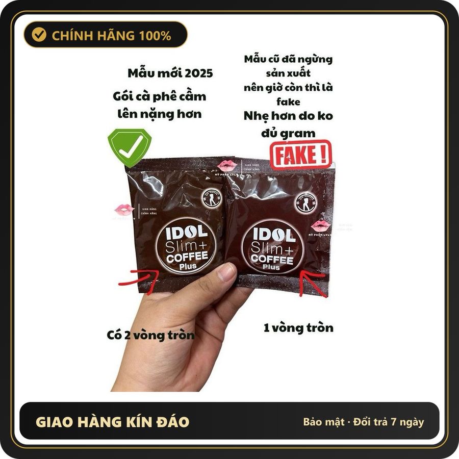 (Che Tên) Cà Phê IDO SLIN Coffee tan mỡ cực mạnh, giảm béo giữ dáng hộp 10 gói nâu -Sét dưỡng ốc sên Bảo Mật Tuyệt Đối