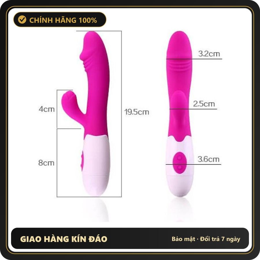 (Che Tên) Máy massage mini 2 đầu – 10 chế độ rung, pin sạc tiện lợi - Hàng Mới Về