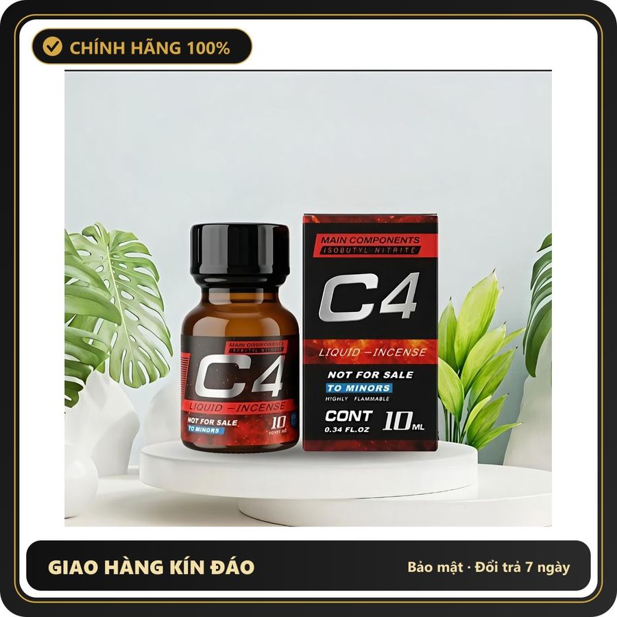 (Che Tên) Popper c4 10ml giá tốt, sale Giao Nhanh Toàn Quốc - chai 10ml, hương dịu không nồng, hàng chuẩn nhập khẩu