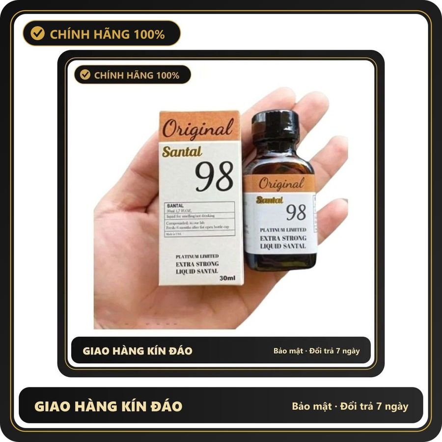 (Che Tên) Che Tên) Popper Original Santal 98 30ml Chính Hãng 448285 Hộp Trắng Kín 895557 Bảo Mật Tuyệt Đối