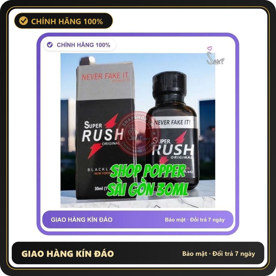 (Che Tên) Popper 30ml USA, Hàng Chính Hãng, Kích Thích Cực Mạnh, Không Chứa Tạp Chất, Sử Dụng Lâu Dài Hộp Trắng Kín 895850 Giao Nhanh Toàn Quốc