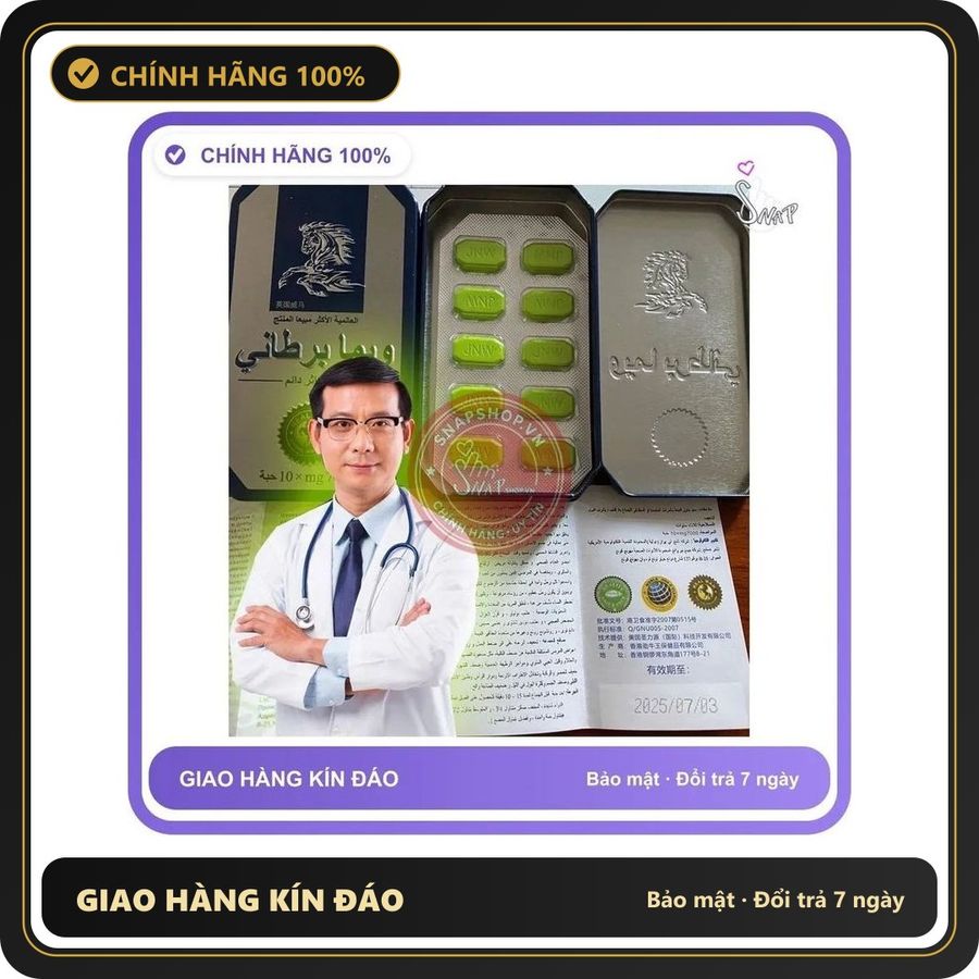 (Che Tên) ( Cam Kết Chính Hãng 100%) Ngựa Thái Hộp 10 Viên, Ko Tác Dụng Bù Tiền Gấp Đôi - Hàng Mới Về