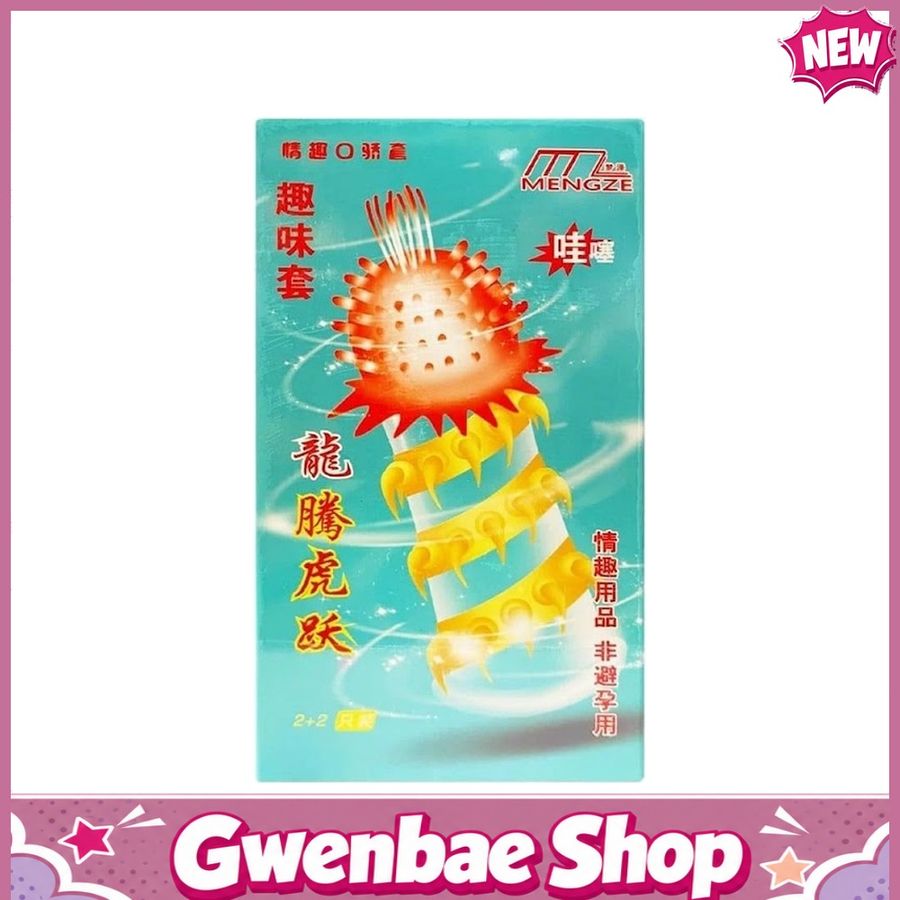 Bao cao su Mengze - Gân gai xoắn - Hộp 4 cái - Gwen Shop Chính Hãng