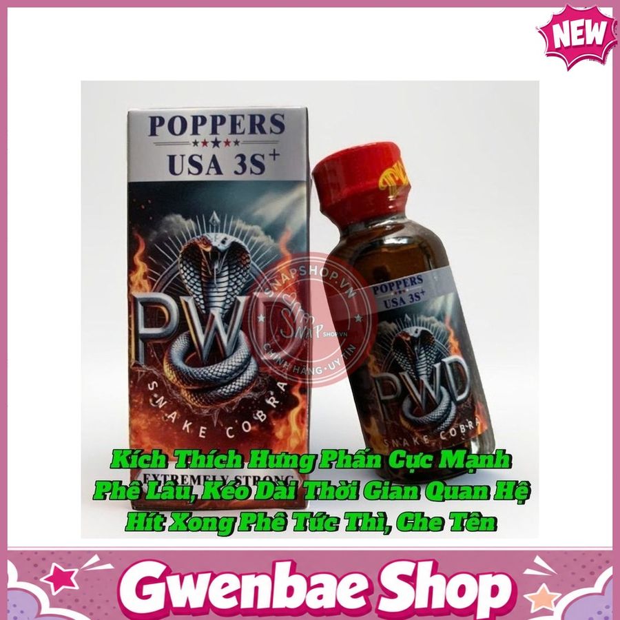Chai hít tăng khoái cảm Popper 30ml dạng hít trực tiếp Chính Hãng - Gwen Shop Chính Hãng