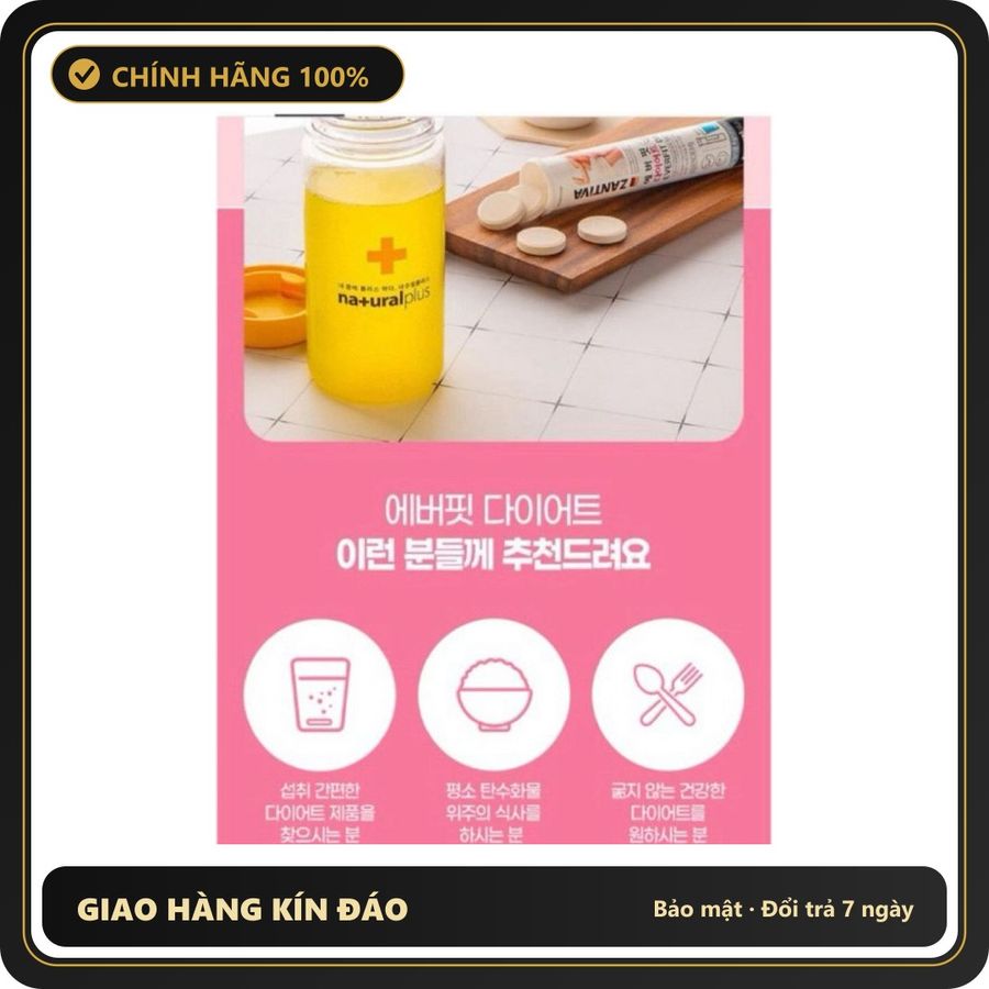 (Che Tên) EVERFIT DIET - ZANTVIA Viên sủi giảm cân Chuẩn Auth