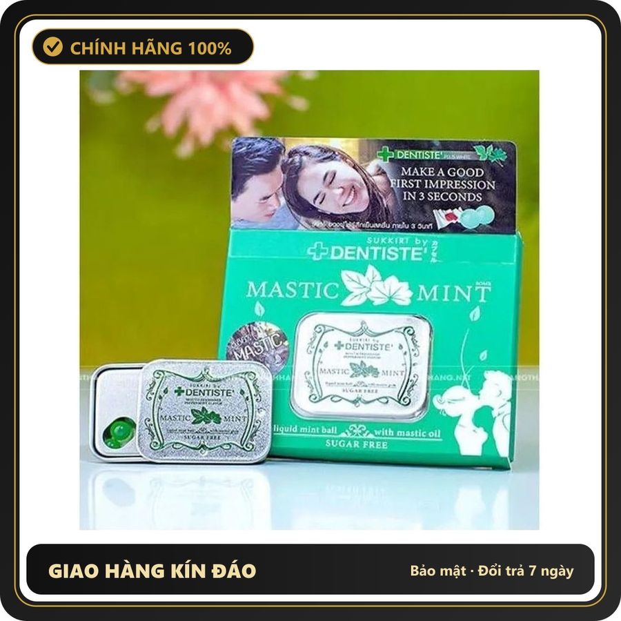 (Che Tên) Kẹo Ngậm BJ Phòng The Mastic Mint 20 Viên – The Mát Bạc Hà, Hơi Thở Thơm Tho Hộp Trắng Kín 896333 Hỗ Trợ 24/7