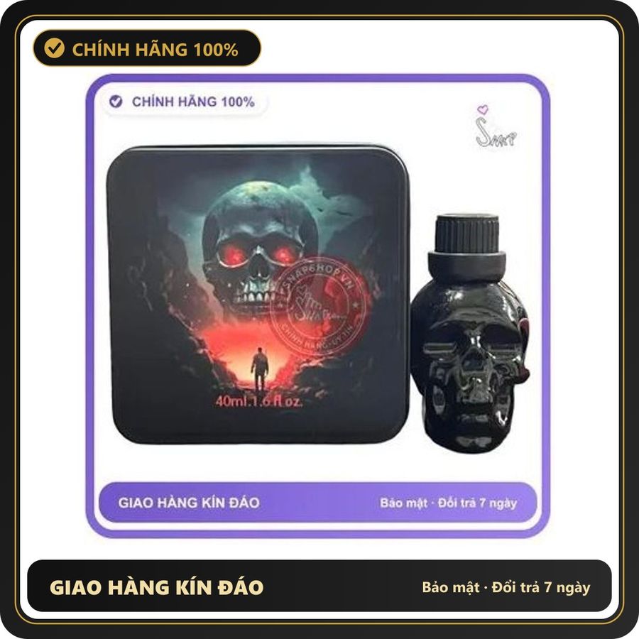 (Che Tên) ( Kho Sỉ ) Popper Đầu Lâu 40ml,Hàng Nhập Khẩu Có Giấy Kiểm Định - Hàng Mới Về