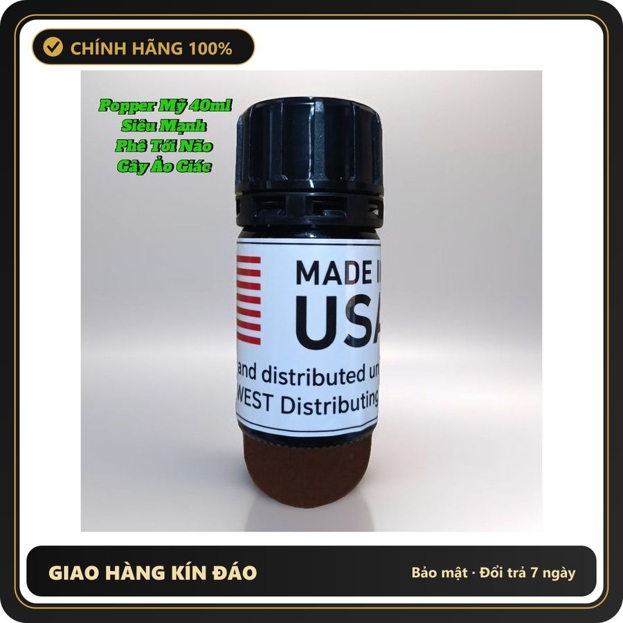 (Che Tên) Kho Sỉ Giá Tốt, Popper 40ml USA, Hàng Chính Hãng, Hít Cực Phê, Sướng Rất Lâu Cao Cấp Bảo Đảm
