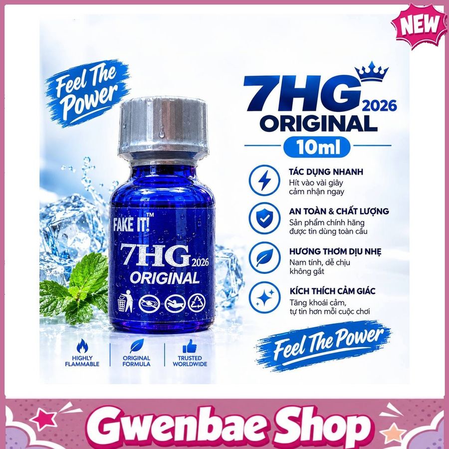 Chai Hít Tăng Khoái Cảm Kích Thích Bao Phê Popper 7GH Original 10ml Phiên Bản Mới - Gwenshop Chính Hãng