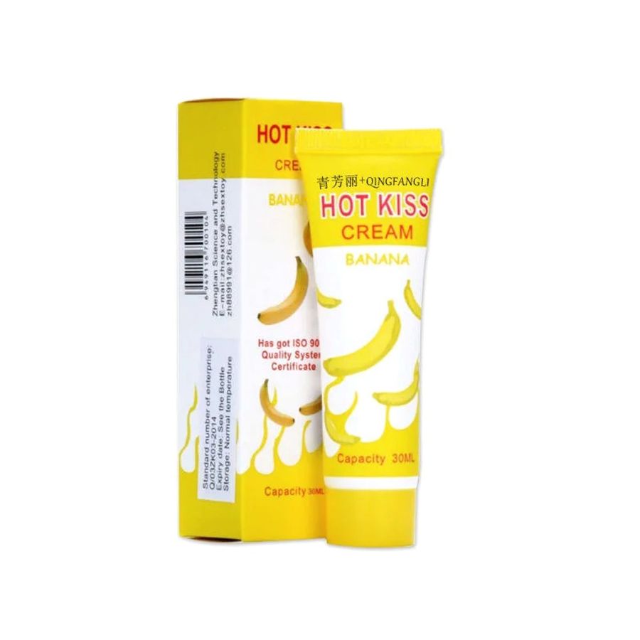 Phiên Bản Chính Hãng - Gell Bôi Trơn Hot Kiss Hương Chuối 30ml - dịu nhẹ, không gây khô rát