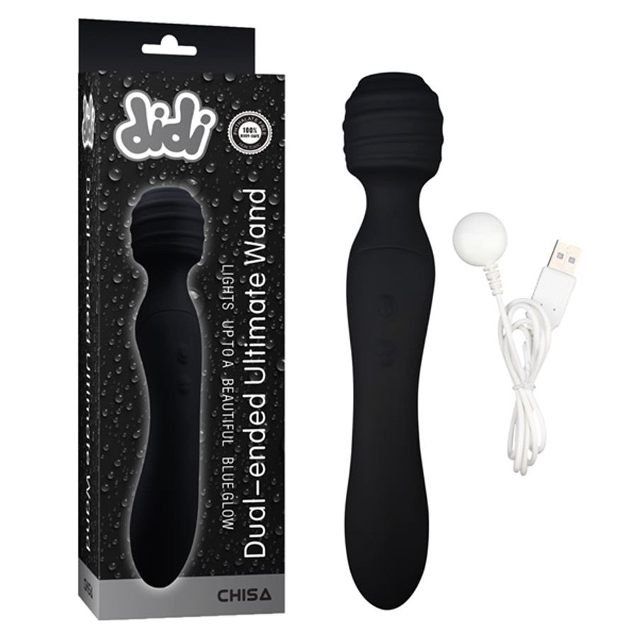 Dòng Cao Cấp Chính Hãng - Chày Rung Hai Đầu Cao Cấp Silicone Siêu Mịn Chisa Didi mẫu 2 - nhiều chế độ, sạc pin tiện dụng