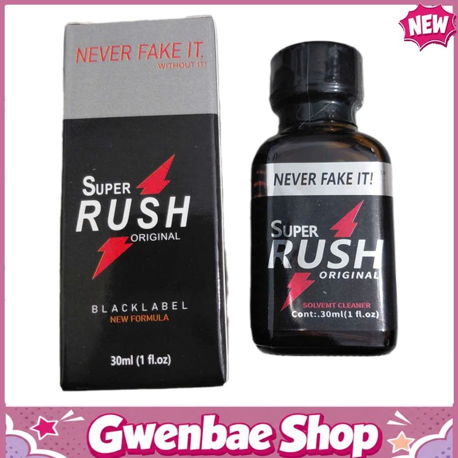 Chai Hít Tăng Khoái Cảm Kích Thích Bao Phê Popper Super Rush Original Black Label Never Fake It 30ml - Gwenshop Chính Hãng