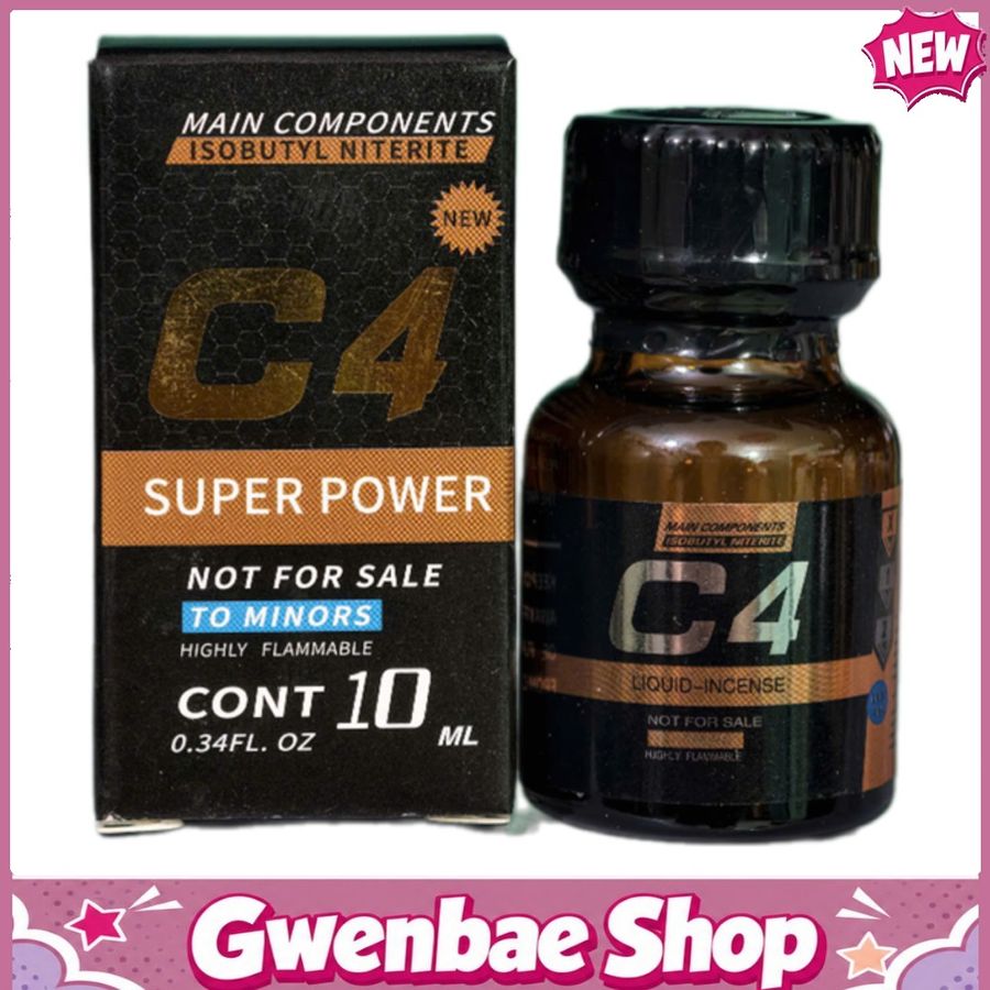 Chai Hít Kích Thích Bao Phê Tăng Khoái Cảm Popper C4 Super Power Earth Gold 10ml - Gwenshop Chính Hãng