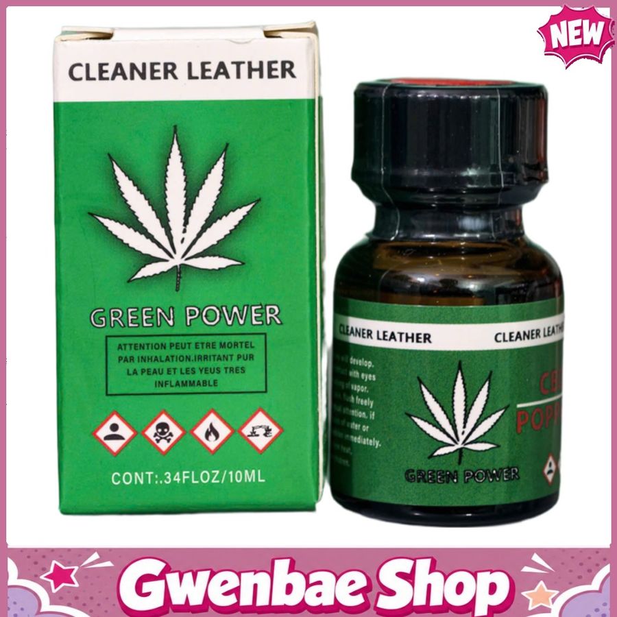 Chai Hít Tăng Khoái Cảm Kích Thích Bao Phê Popper Green Power Cleaner Leather 10ml - Gwenshop Chính Hãng