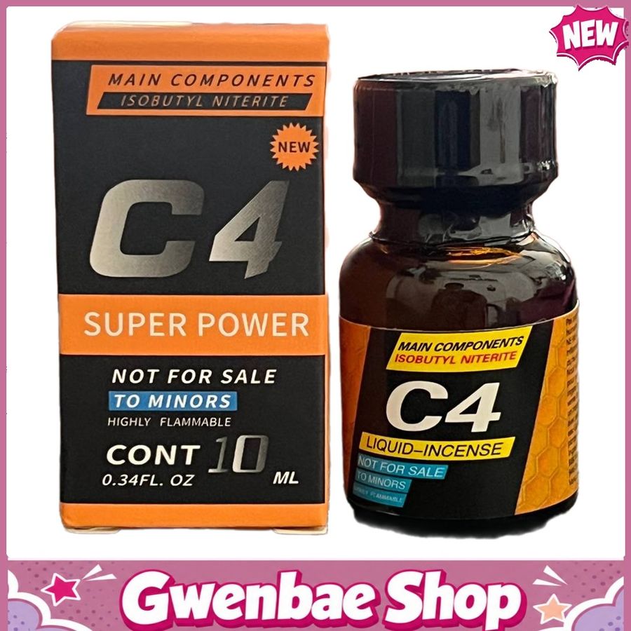 Chai Hít Kích Thích Bao Phê Tăng Khoái Cảm Tăng Khoái Cảm Popper C4 Black Orange – Chai 10ml - Gwenshop Chính Hãng