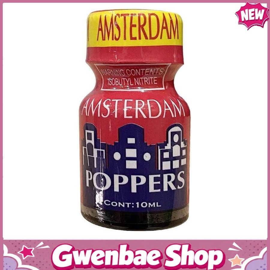 Chai Hít Tăng Khoái Cảm Kích Thích Bao Phê Tăng Khoái Cảm Popper PWD USA Amsterdam Red - Chai 10ml - Gwenshop Chính Hãng
