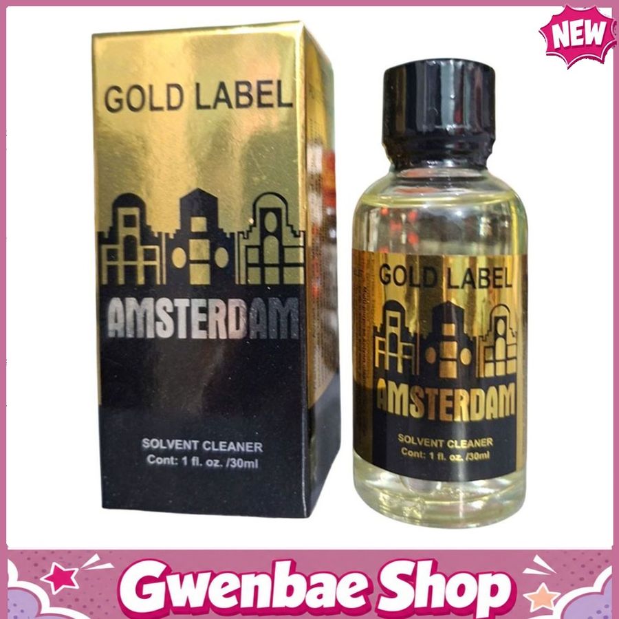 Chai Hít Tăng Khoái Cảm Kích Thích Bao Phê Popper Amsterdam Gold Label Solvent Cleaner 30ml - Gwenshop Chính Hãng