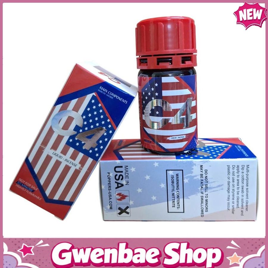 Chai Hít Tăng Khoái Cảm Kích Thích Bao Phê Popper C4 40ml Cờ Mỹ Chính Hãng - Gwenshop Chính Hãng
