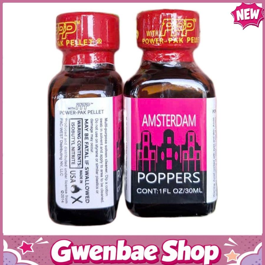 Chai Hít Tăng Khoái Cảm Kích Thích Bao Phê Popper Amsterdam Hồng 30ml PWD - Gwenshop Chính Hãng