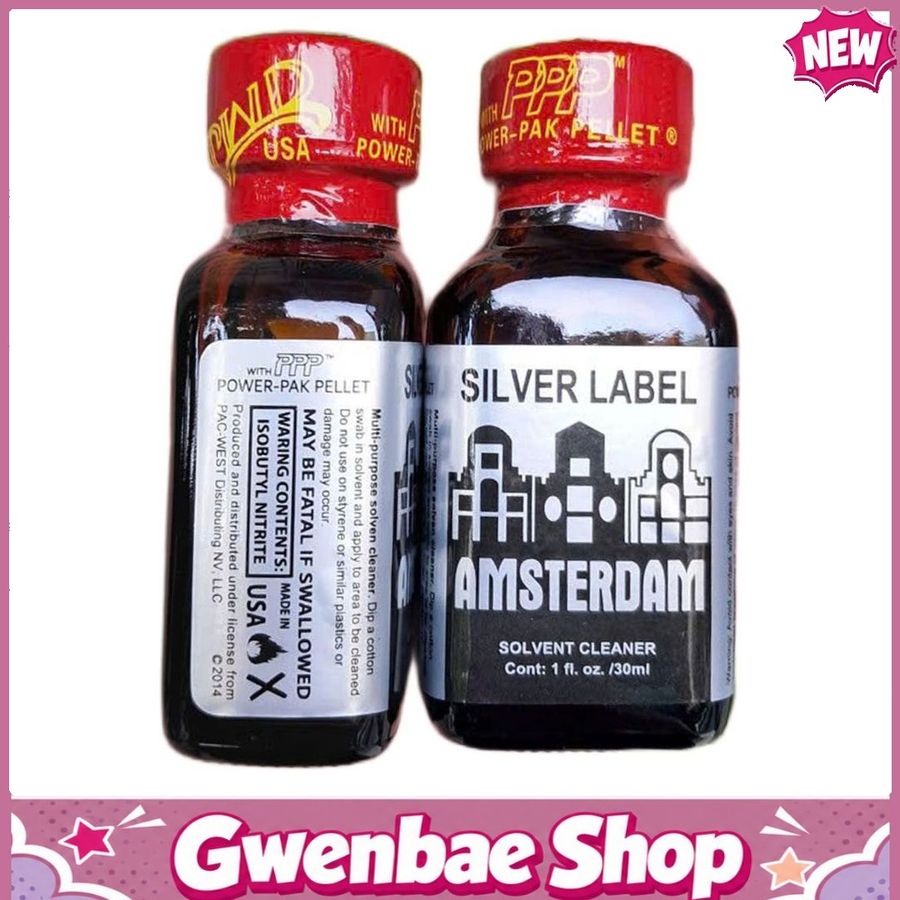 Chai Hít Tăng Khoái Cảm Kích Thích Bao Phê Popper Amsterdam Silver Label 30ml - Gwenshop Chính Hãng